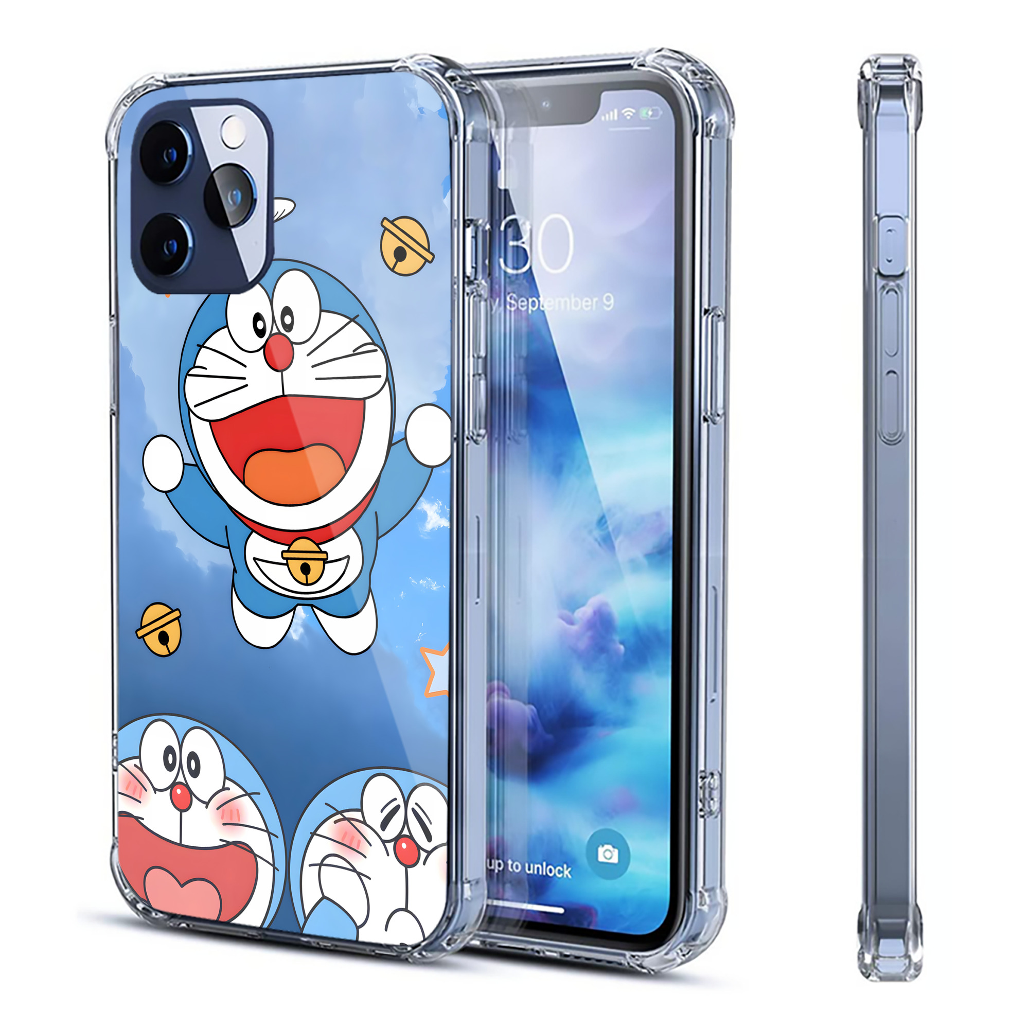 （画像用） ドラえもん Doraemon 【iPhone 12シリーズ対応】透明スマホケース（クリアソフトケース）